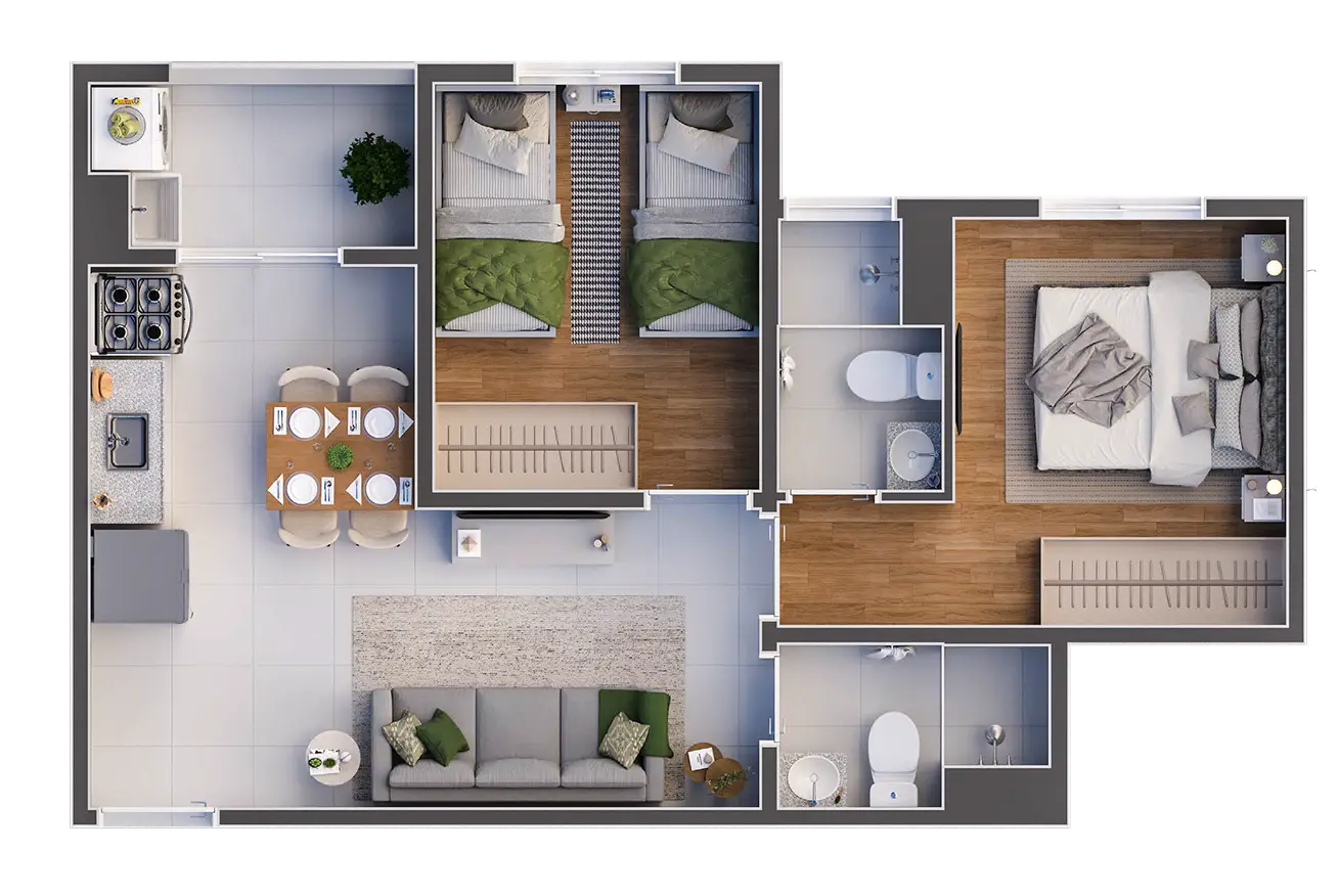 Planta 44,76m²
