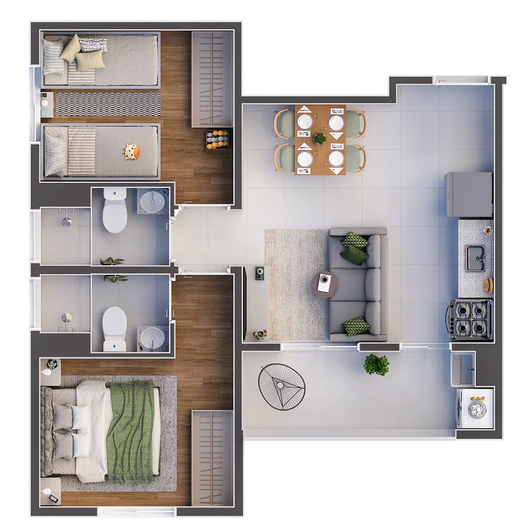 Planta 46,86m²