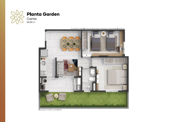 Planta 66m²